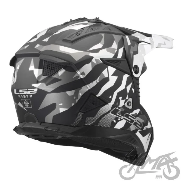 Kask LS2 MX708 Fast II Grotesk Black Grey — M — ujęcie 5
