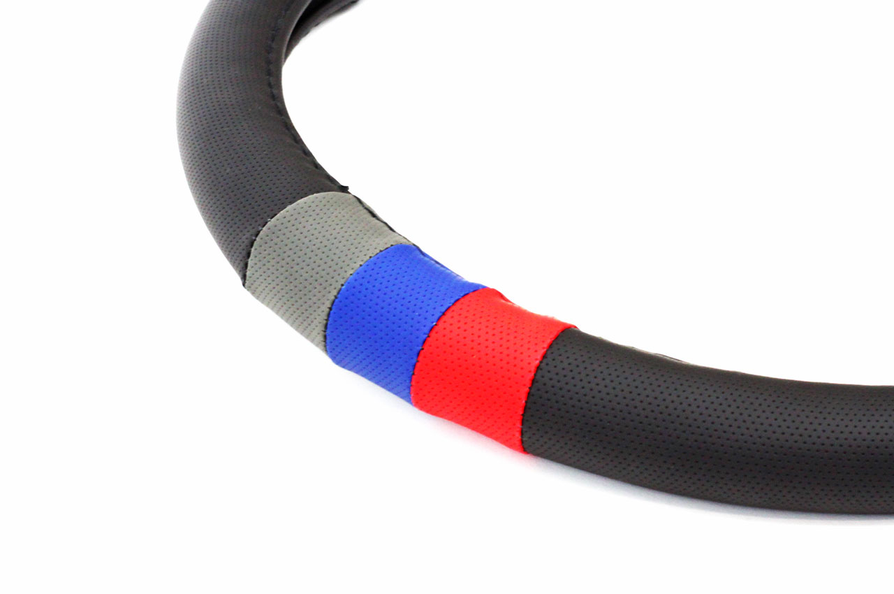 Pokrowiec nakładka na kierownicę samochodową M 37-39cm SWC-10-M — ujęcie 2