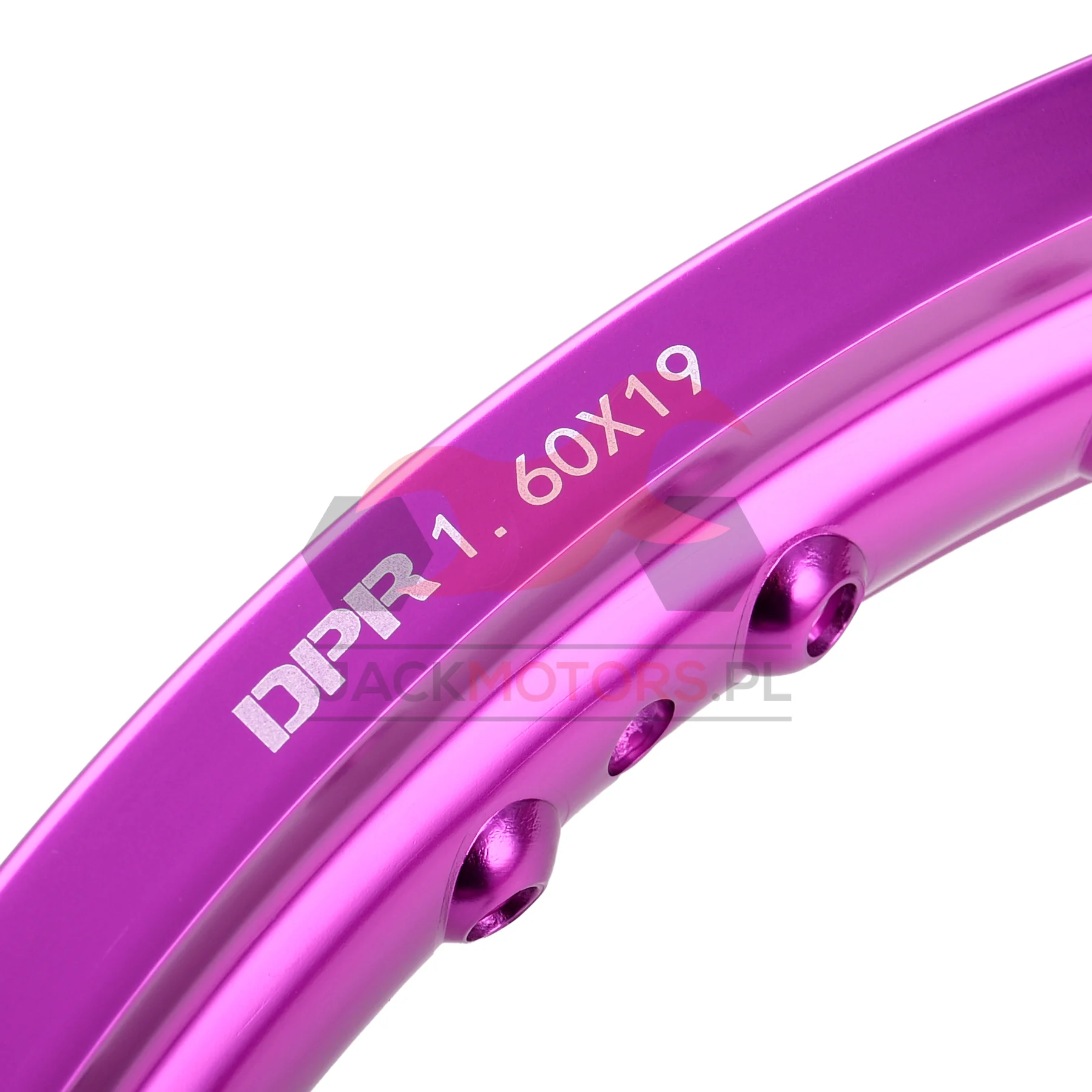 Obręcz koła 1,60 × 19 aluminiowa fioletowa DPR Classic — ujęcie 2