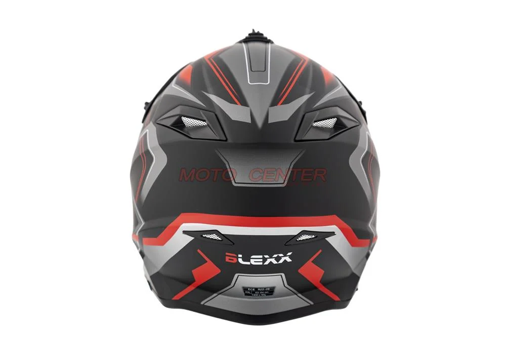 Kask crossowy BLEXX YS-217 czarny mat/grafit/czerwony M Homologacja ECE R22.06 — ujęcie 6