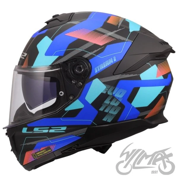 Kask LS2 FF808 Stream II Mika Black Blue — rozmiar L — ujęcie 2