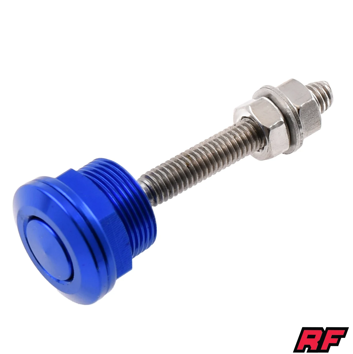 Śruba pokrywy bocznej Simson aluminium CNC anoda niebieska Racing Force — ujęcie 1