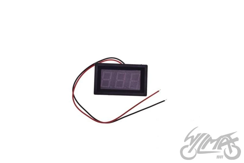 Czerwony woltomierz 2,5–30 V, 48 × 29 × 22 mm — AI1411 — ujęcie 3