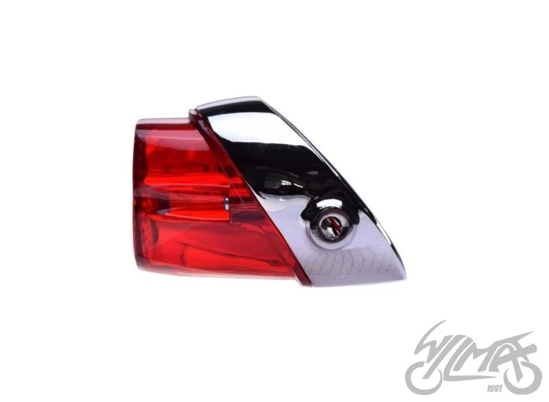 Lampa tylna — chromowana obudowa, czerwony klosz — AL0075 — ujęcie 3