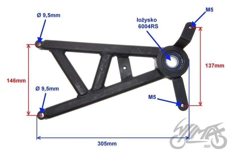 Wspornik zębatki zdawczej do Shineray ATV250 ST-9C — ujęcie 2