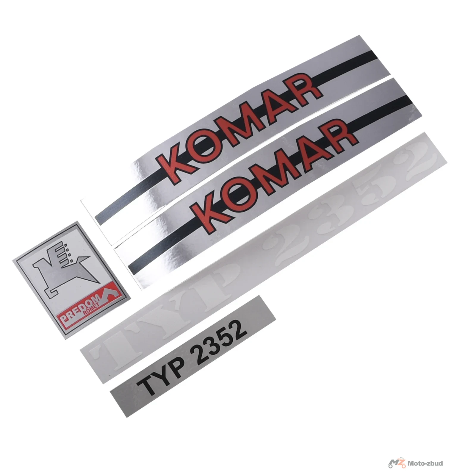 Naklejka Romet Komar 2352 czerwona / biała kpl. PL