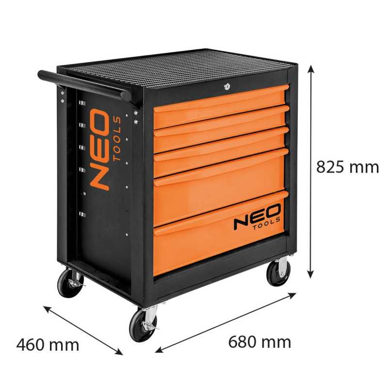 Wózek narzędziowy 117 elementów, 5 szuflad NEO NEO TOOLS 84-214-6 — ujęcie 2