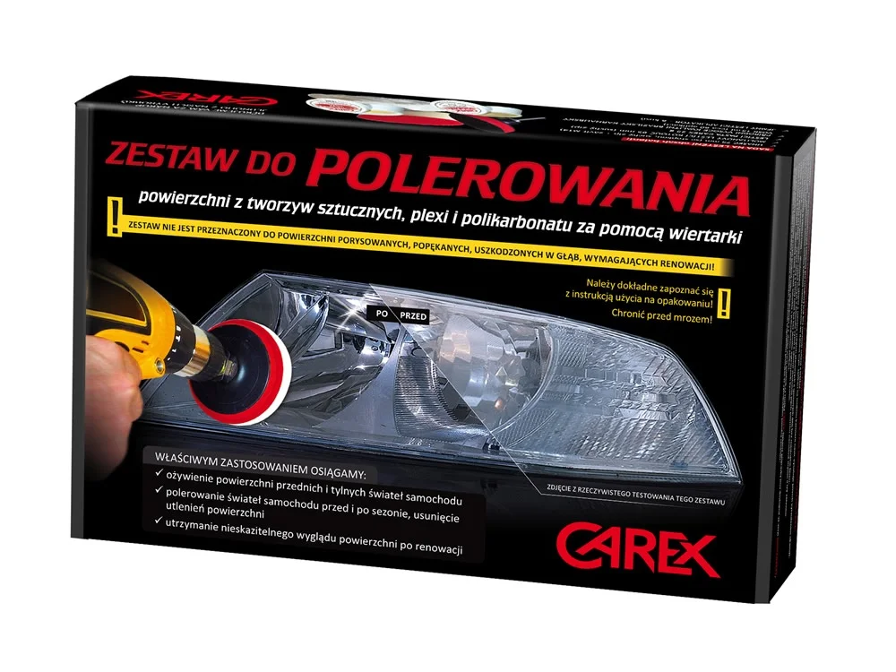 Zestaw do polerowania reflektorów CLAREX (tworzyw sztucznych / plaxi / polikarbonatu)
