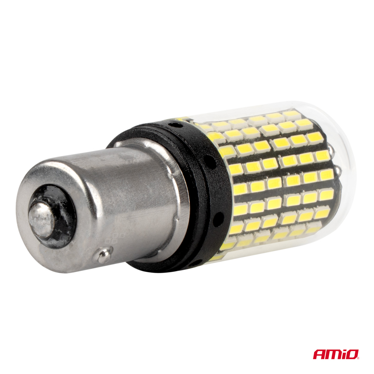 Żarówki LED CANBUS BA15S P21W R10W R5W 600LM 144SMD białe 12 V 24 V — ujęcie 4