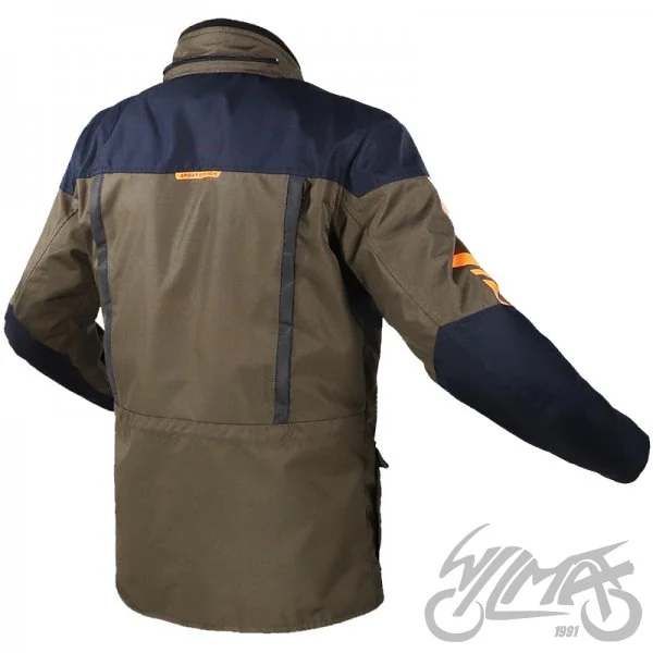 Kurtka motocyklowa męska LS2 Metropolis EVO Khaki Blue Orange — S — ujęcie 2