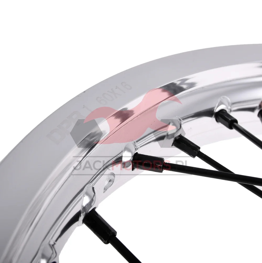 Koło jezdne Simson 1,6 × 16 S50/51/70 aluminium DPR Classic czarne szprychy — ujęcie 2
