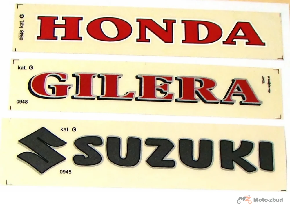 Nalepka Honda/Yamaha/Suzuki/Kawasaki/Gilera/Piaggio