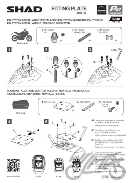 Mocowanie torby SHAD do BMW R1150R / R1150RT / S1000XR / K1200R / K1200RS / R850R / F 750 GS / K1200S / R1200GS ADVENTURE / R1150GS / R1200GS / F850GS — ujęcie 4