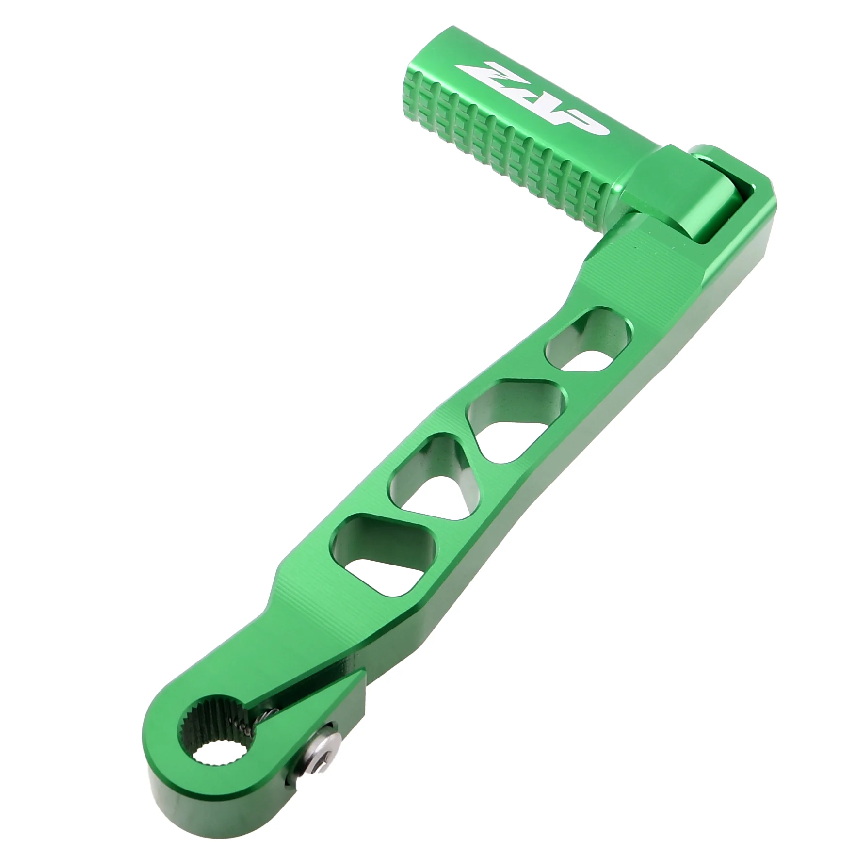 Dźwignia startera Simson S51 zielona aluminium CNC Zap Technix — ujęcie 1