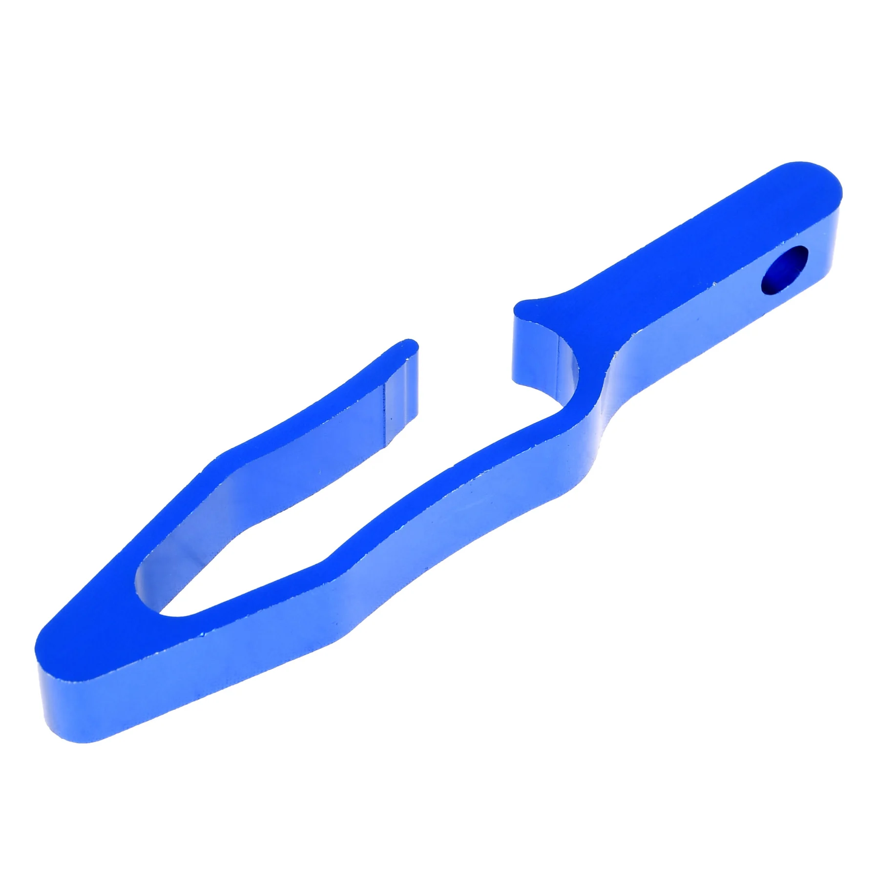 Uchwyt linek / przewodu hamulcowego uniwersalny aluminium CNC anoda niebieski V2 Racing Force — ujęcie 2
