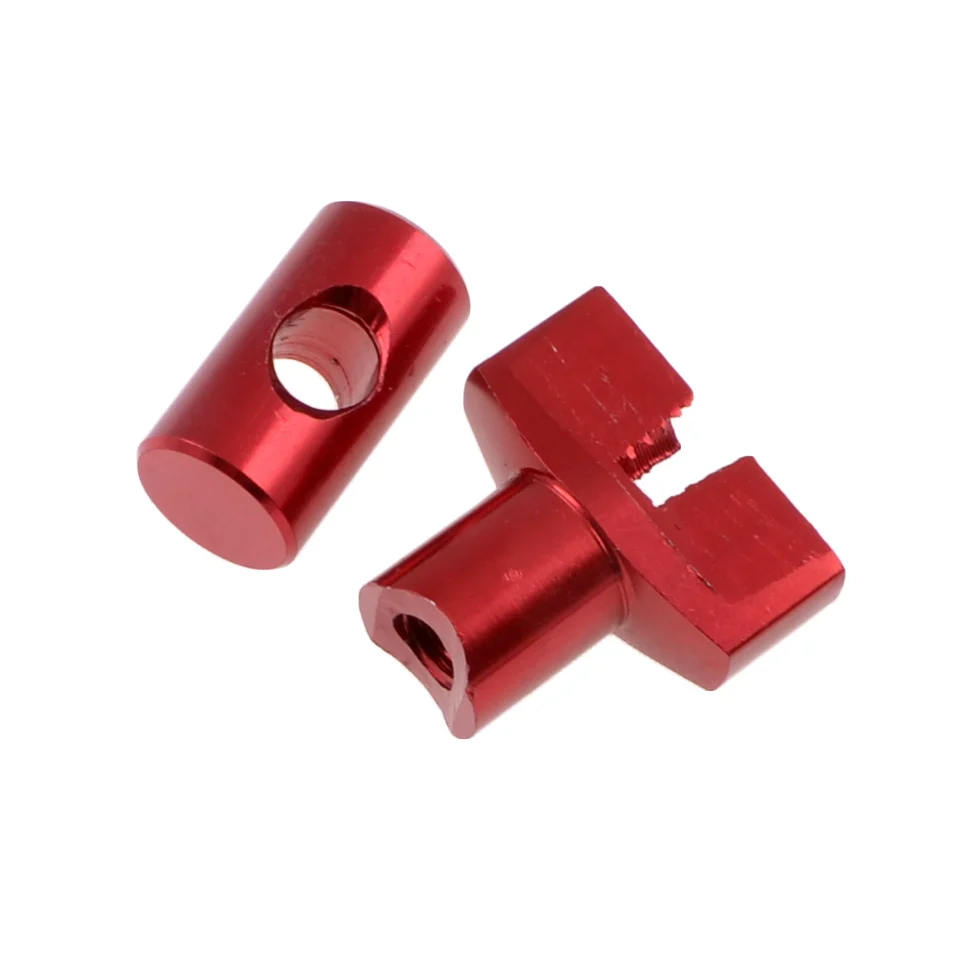 Nakrętka pręta hamulca Simson czerwona aluminium CNC kpl. JMP — ujęcie 1
