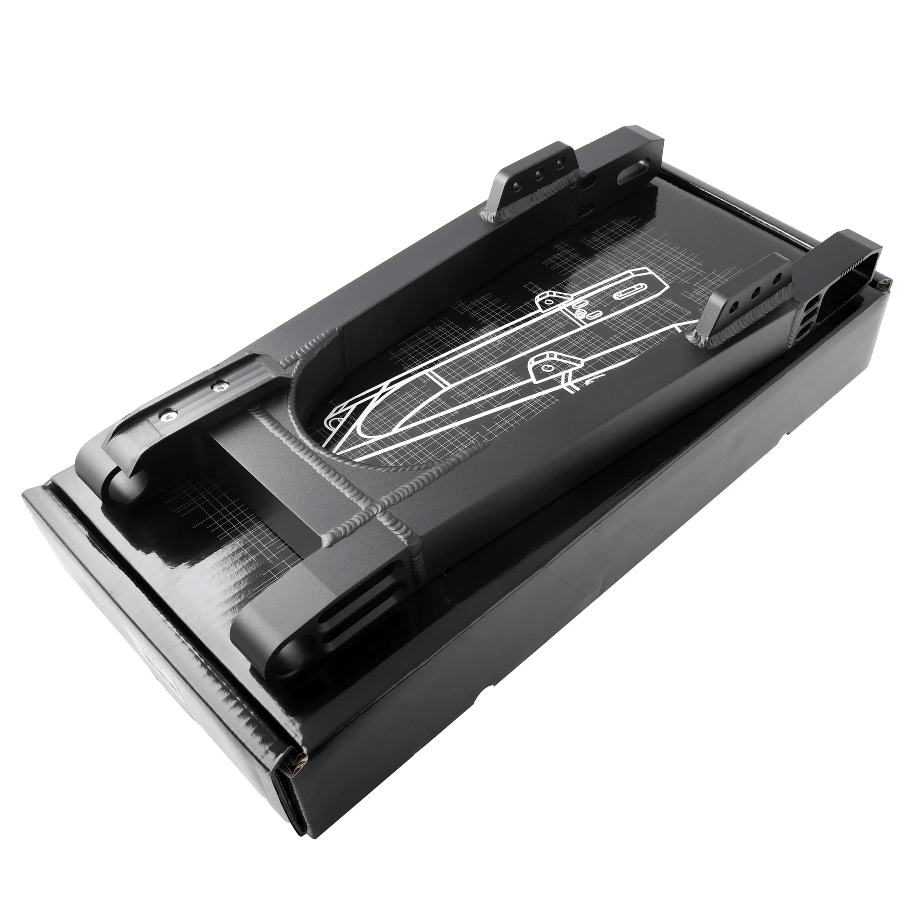Wahacz Simson S51 aluminium CNC premium +50 mm czarny mat kpl. DPR Performance — ujęcie 2