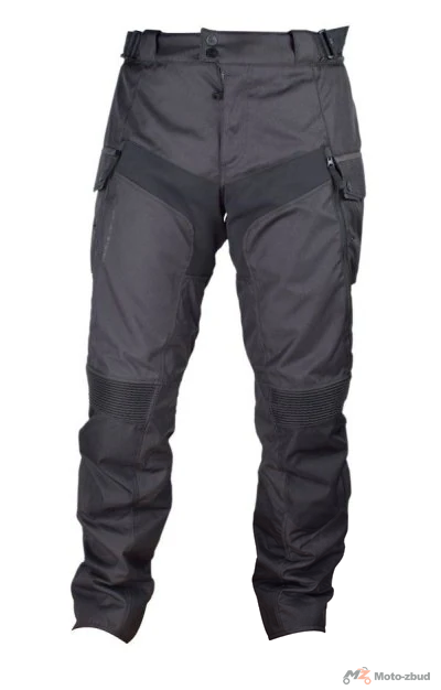Spodnie motocyklowe LS2 Travel męskie — czarny / ciemnoszary, dłuższe nogawki — rozmiar 5XL — ujęcie 2