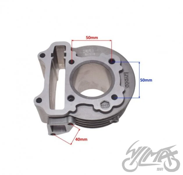 Cylinder z głowicą GY6 50 4T, Ø47 mm, wariant 80 — AY3514B — ujęcie 2