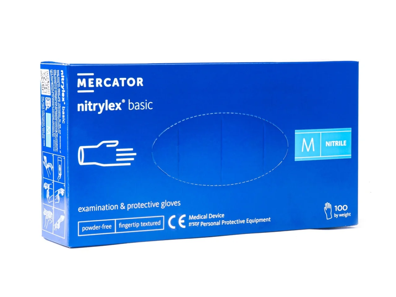 Rękawice nitrylowe Mercator Nitrylex Basic rozmiar M 100 szt. — ujęcie 6