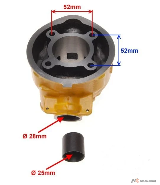 Cylinder AM6 / AM4-5 LC, tłok 47 mm z 2 pierścieniami — AY3207B — ujęcie 2