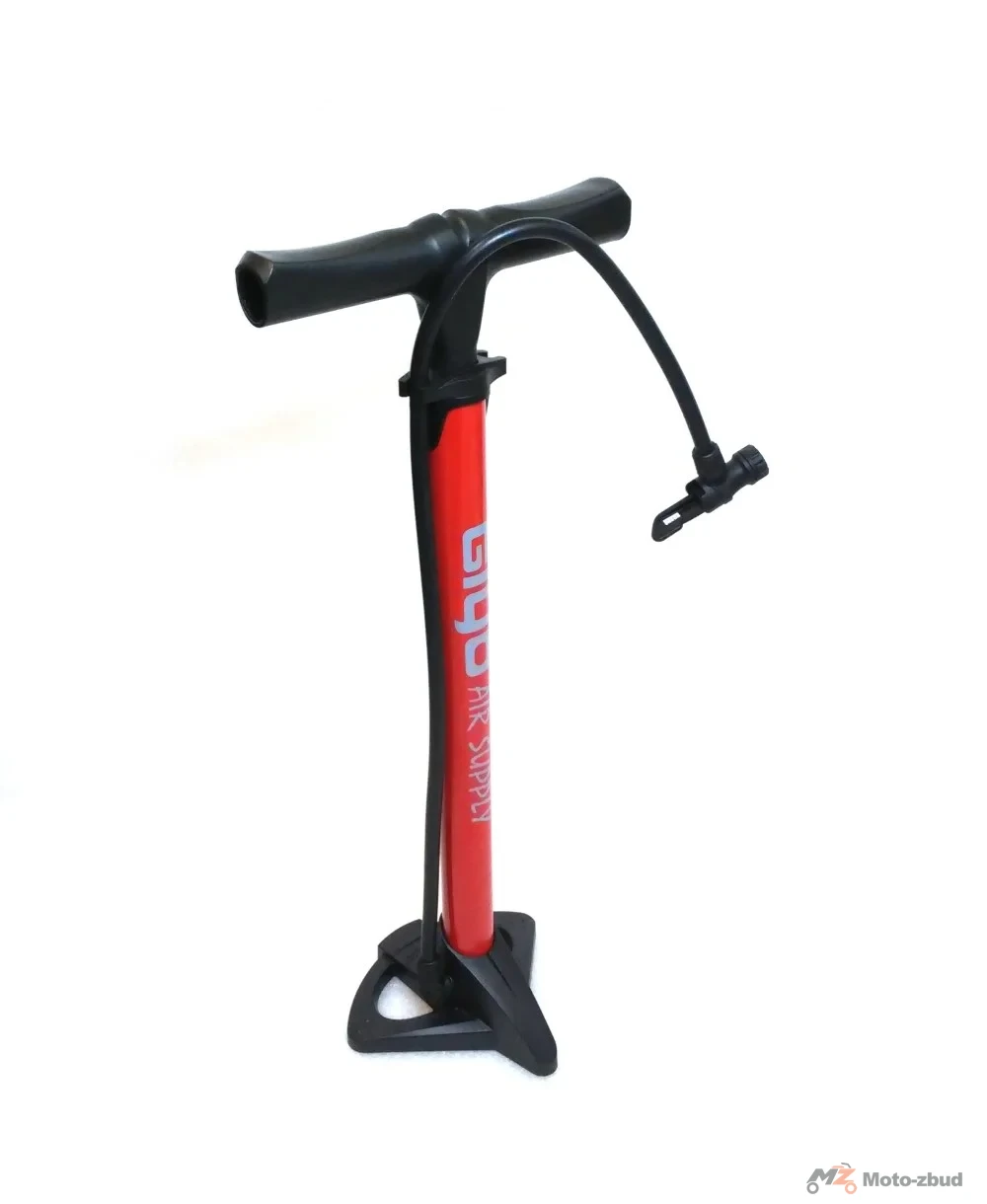Pompka stojąca metalowo plastikowa AV/fv/dv red GIYO