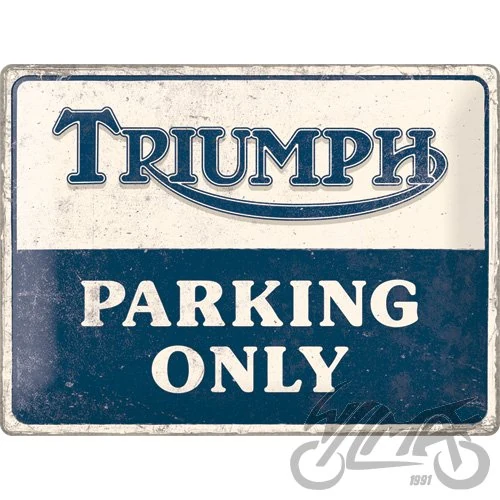 Tablica plakat 30 × 40 Triumph parking only 23313