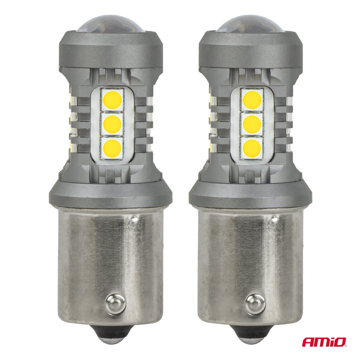 Żarówki LED STANDARD BA15S P21W 3030 15SMD białe 12 V 24 V — ujęcie 2
