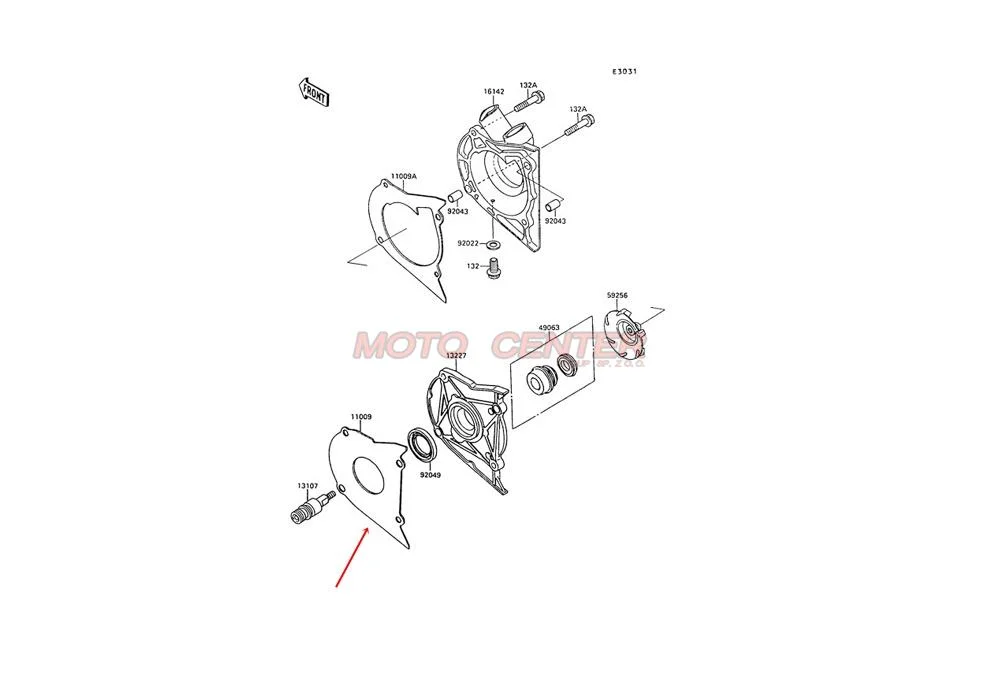 Uszczelka pompy wody Kawasaki LTD 450 GPZ EN KLE ER 500 OEM 110610276 — ujęcie 2