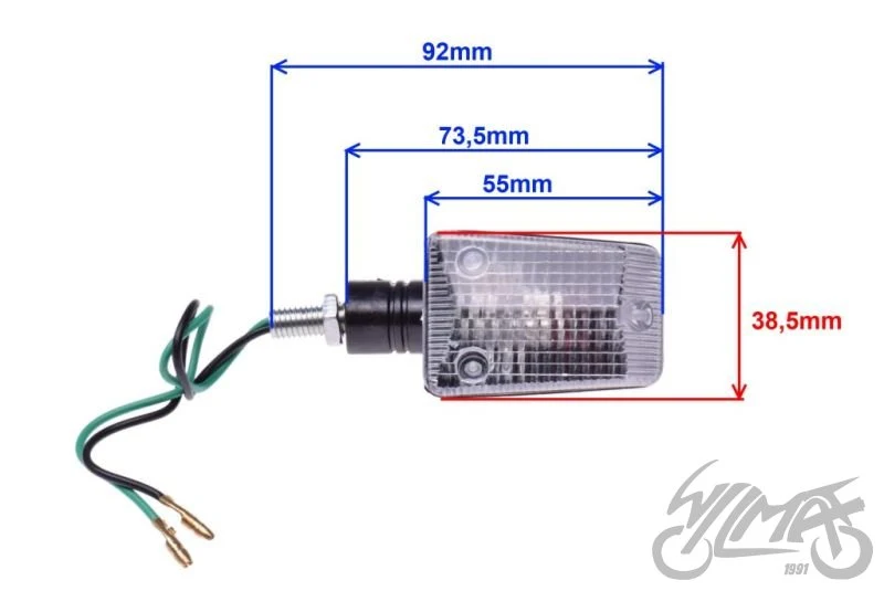 Kierunkowskaz mini czarny, wariant jasny — BA9S 12 V 10 W, AM12791 — ujęcie 2