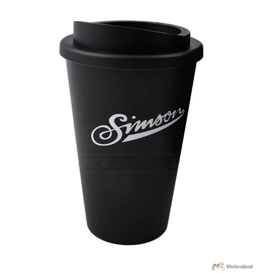 Kubek termiczny Simson napis czarny 350 ml MZA