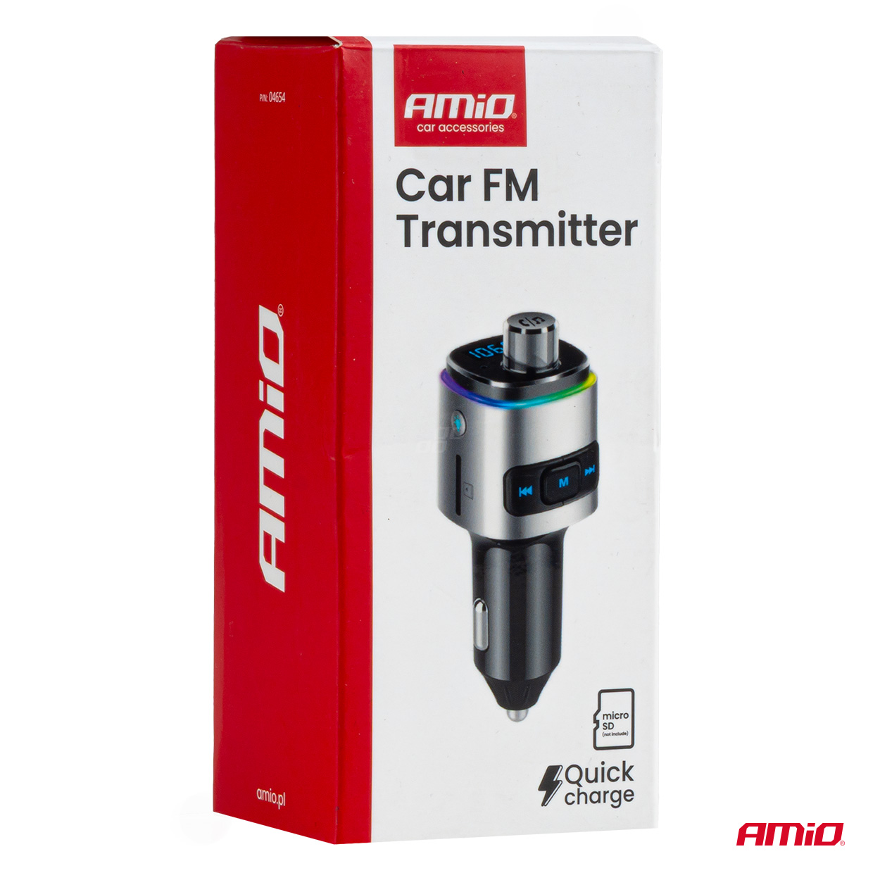 Transmiter samochodowy FM 2×USB-A microSD 12 V 24 V — ujęcie 14