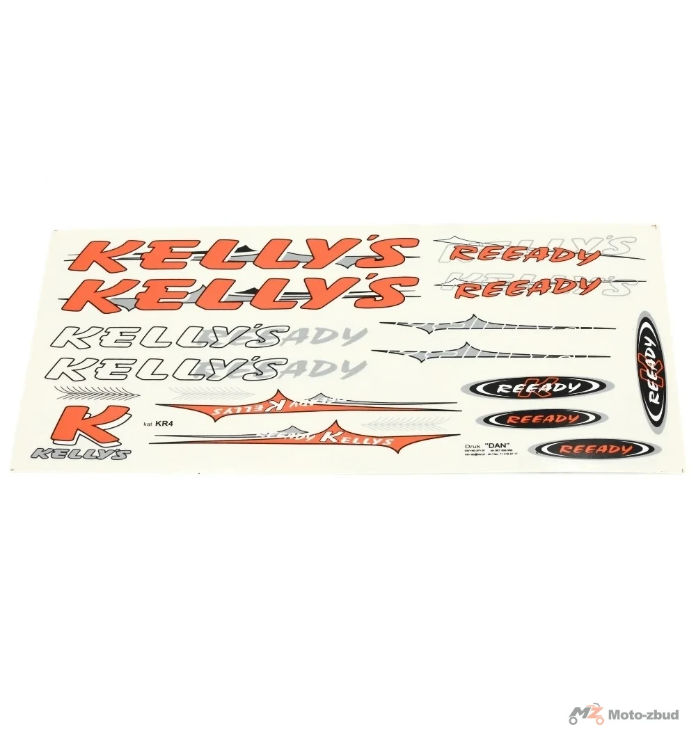 Kalkomania rowerowa kellys pomarańczowa KR4