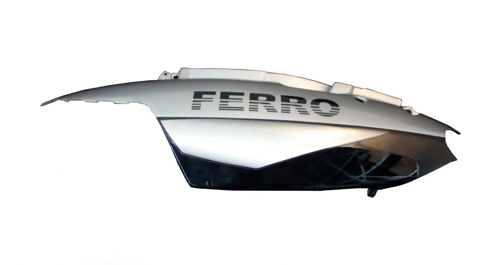 Ferro 605 osłona główna ramy / siodła lewa srebrno-czarna