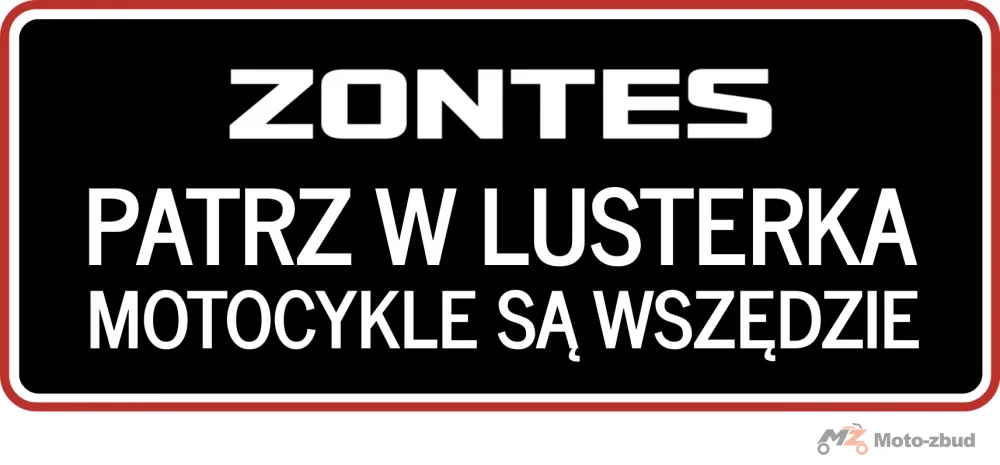 Naklejka patrz w lusterka Zontes