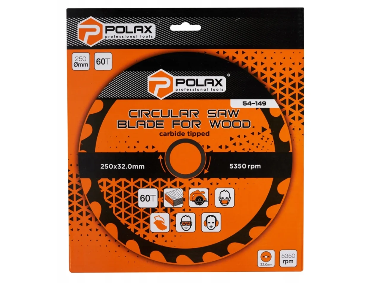 Tarcza piła tarczowa do drewna 250 x 32/30mm 60 zębów POLAX — ujęcie 2