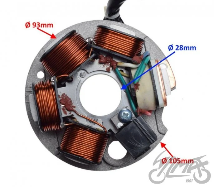 Stator 5 cewek do Vespa PK125S / PK125XL / PK125FL — 1982–1985 — ujęcie 2