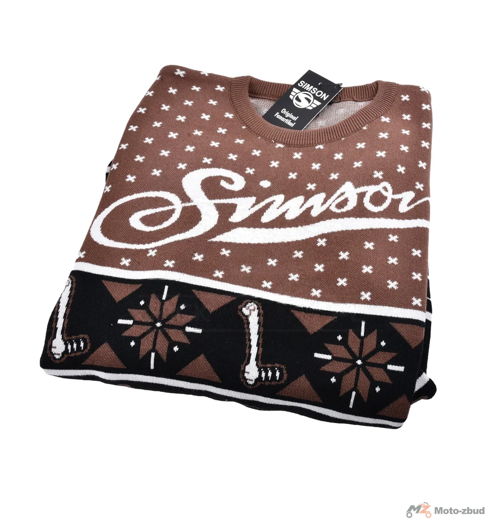 Sweter Simson czarny-beż-biały rozmiar XXL