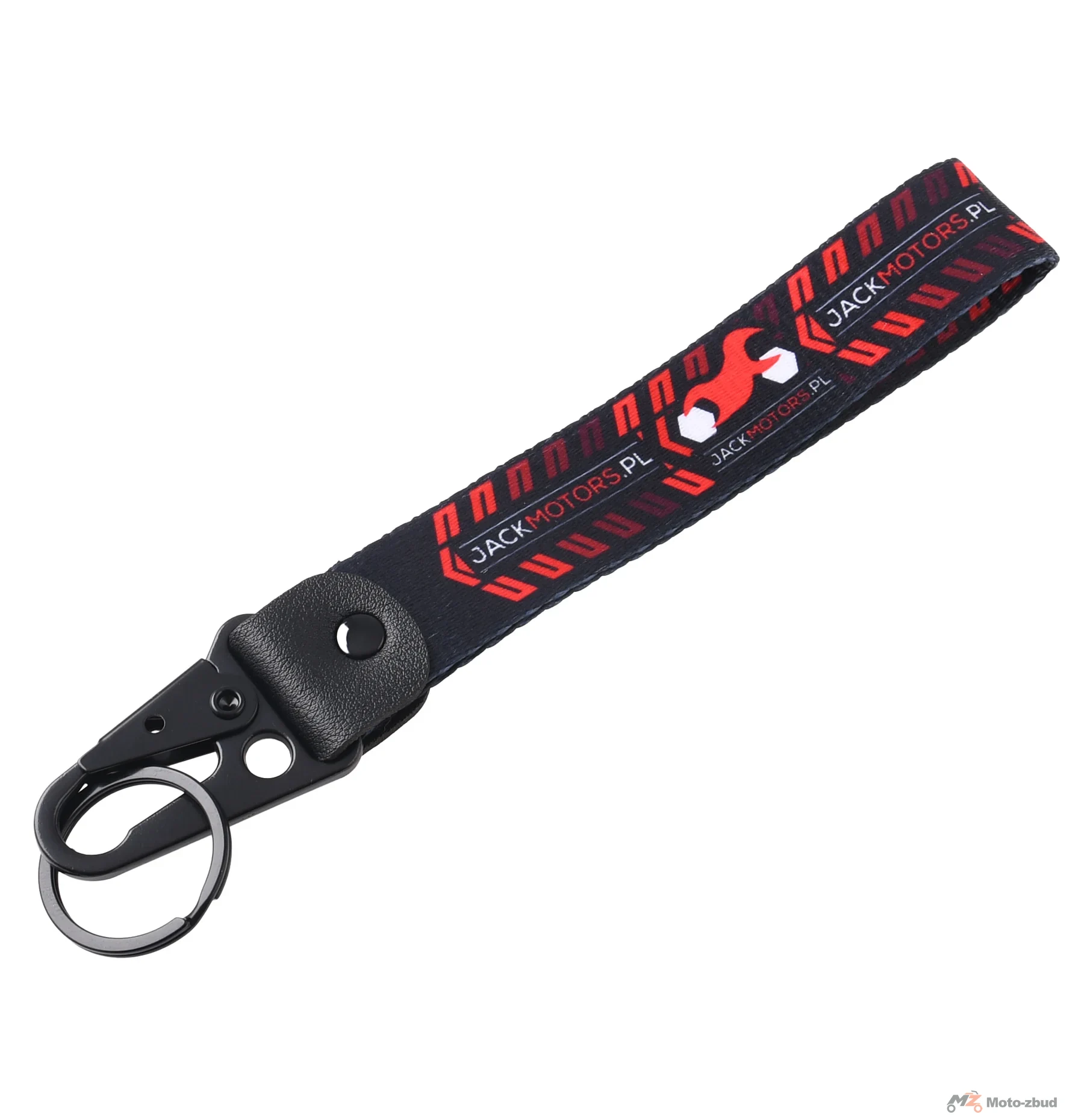 Smycz Jack Motors short czarno - czerwona premium