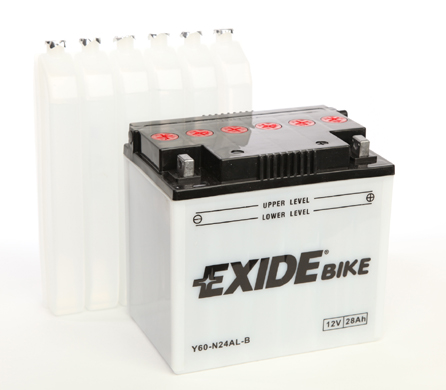 Akumulator 28 Ah 12 V 280A Moto +elek/pra+ EXIDE E60-N24AL-B — ujęcie 2