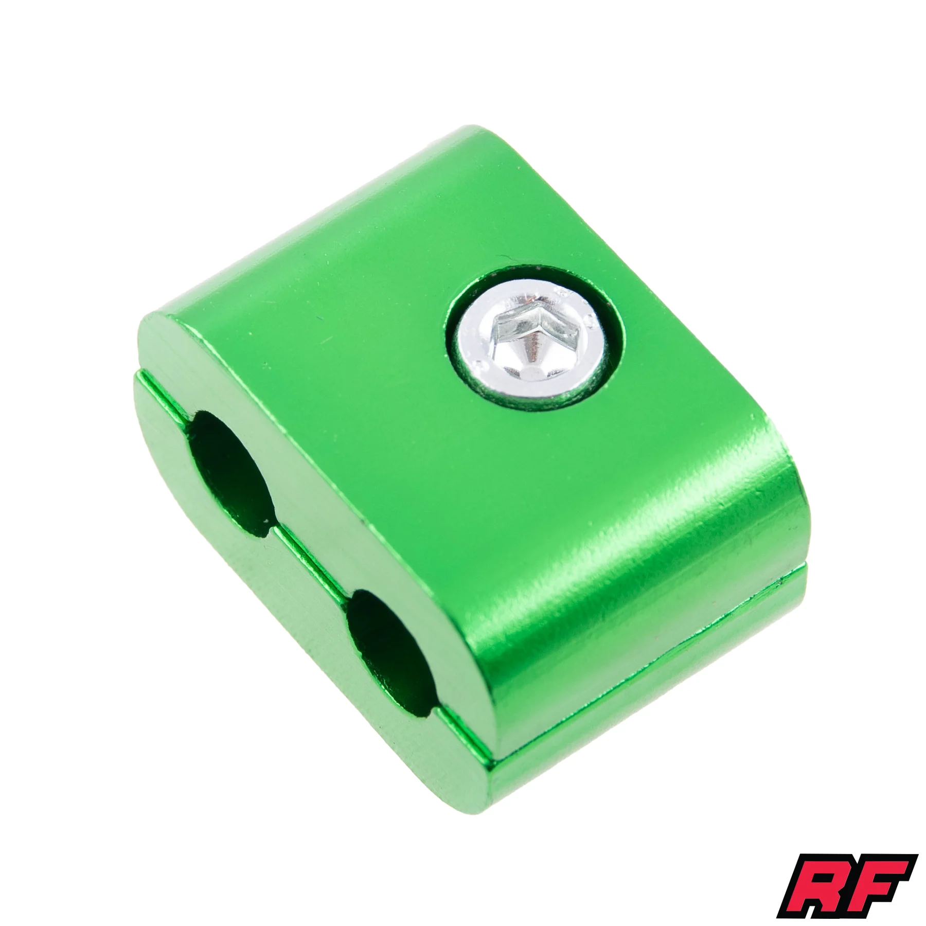 Łącznik linek uniwersalny aluminium CNC anoda zielony Racing Force — ujęcie 1
