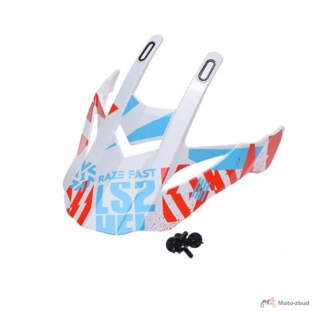 Daszek kasku MX437 evo funky red white