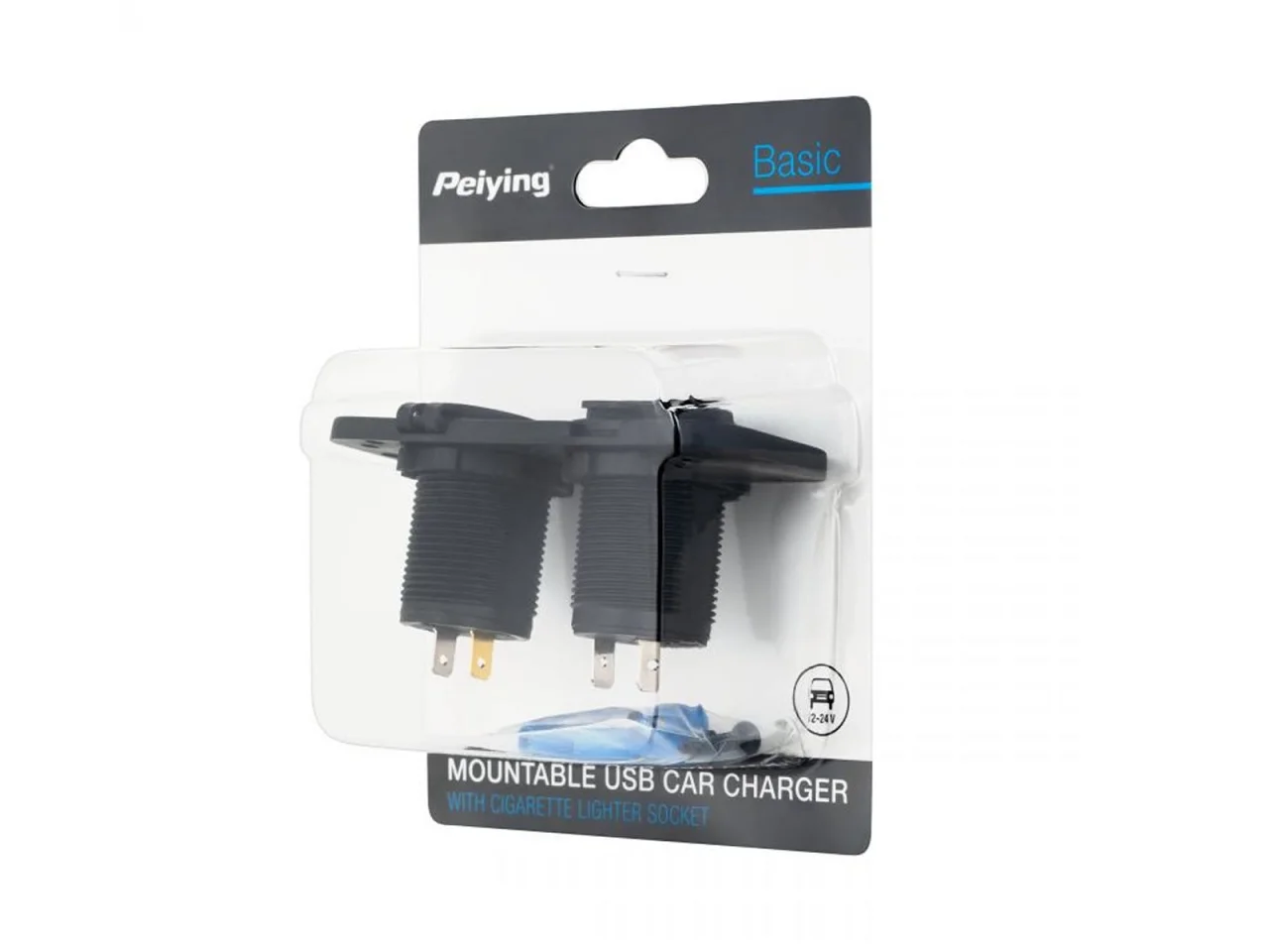 Ładowarka samochodowa / panel 2xUSB 3100 mA + gniazdo zapalniczki PEIYING — ujęcie 7