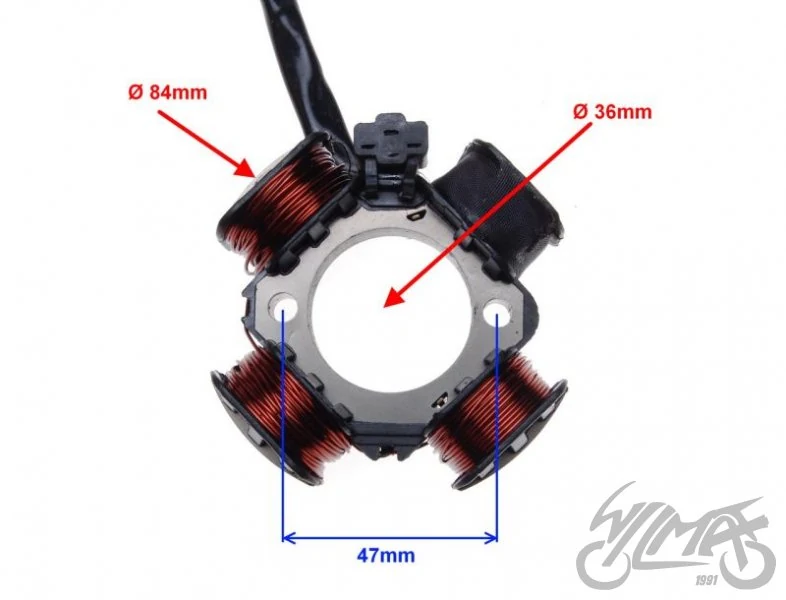 Stator 4 cewek do Suzuki AG50 — ujęcie 4