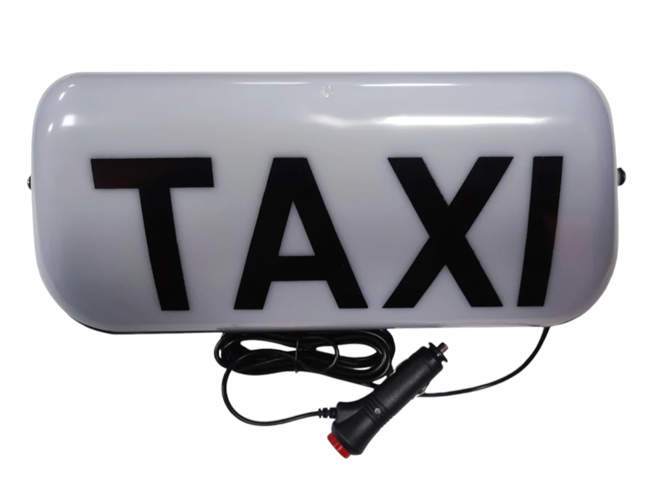 Lampa # Sygnalizator # Znak TAXI - na magnes BIAŁY — ujęcie 5