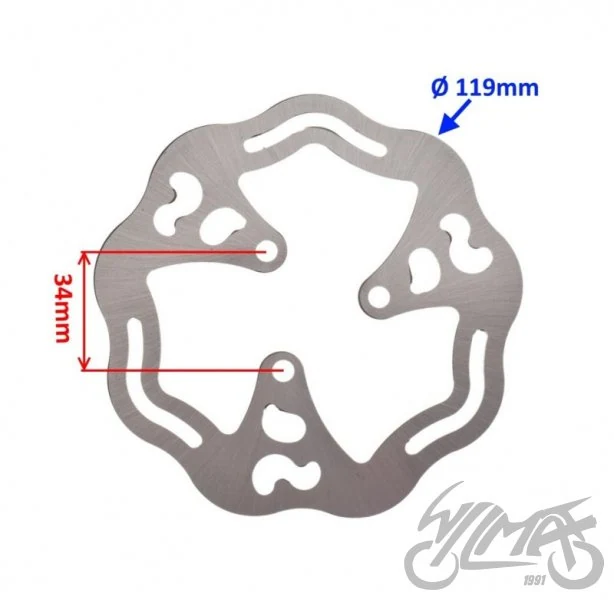 Tarcza hamulca przedniego tył mini pocket cross ATV — ujęcie 2