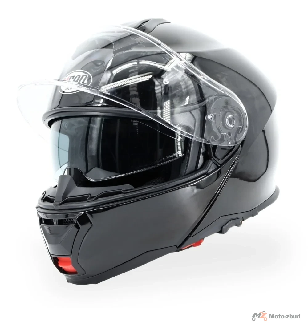 Kask VCAN model H272 Black z podnoszoną szczęką i blendą czarny XXL — ujęcie 3