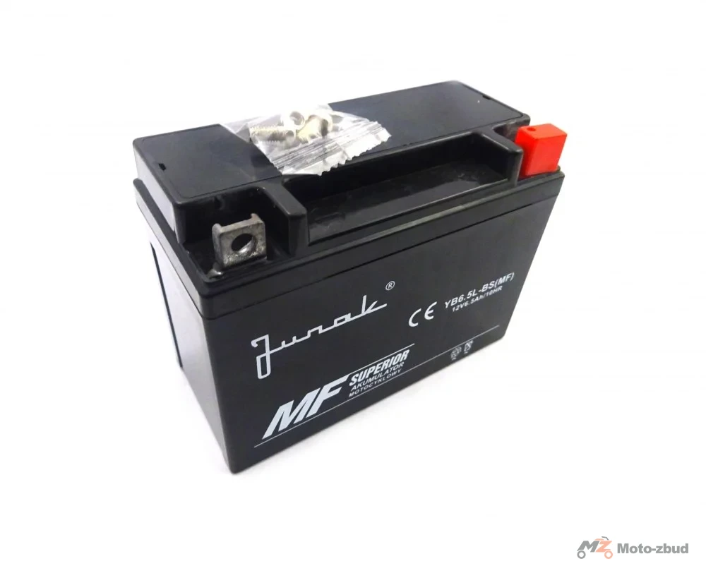 Junak RAW-50/RAW-125 akumulator 12 V/6,5 Ah YB6,5 l-BS (MF) bezobsługowy (-+) (wys.x szer.x dł.) (103*65*138) (spakowane po 10 sztuk) (nr rej.E0011444BW) — ujęcie 2