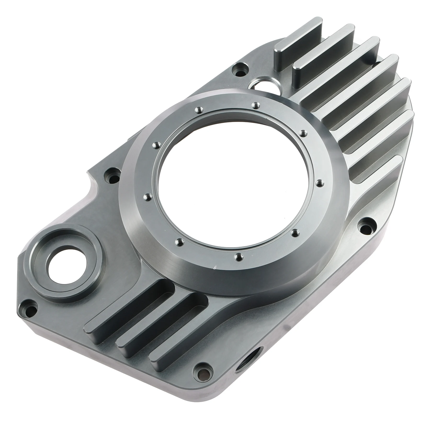 Pokrywa silnika Simson S51 SR50 lewa aluminium CNC clear titanium + śruby DPR Performance — ujęcie 3