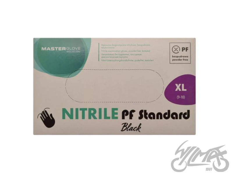 Rękawice nitrylowe Master Glove XL — czarne, 100 szt. — ujęcie 1